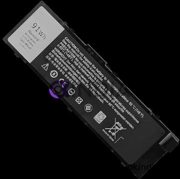 91Wh Mfkvp Dell Precision 15 7510 7520 M7510 17 7710 7720 M7710 Series 451-Bbsf 451-Bbsb Twcpg T05W1 Gr5D3 0Fny7 1G9Vm M28Dh Series Compatible Laptops Battery
