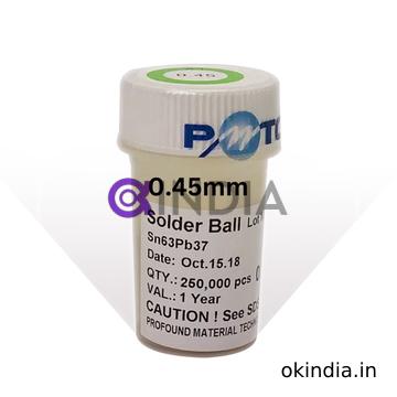 BALLS 0.45 BGA SOLDER BALLS FOR REBALLING BGA REWORK REPAIR TOOLS DIAMETER: 0.45MM 2.5 LAC