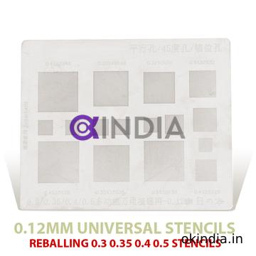 BGA STENCIL 0.3 0.35 0.4 0.5 SIZE 0.12MM UNIVERSAL STENCILS DIRECT HEAT BGA REBALLING STENCILS AMAOE