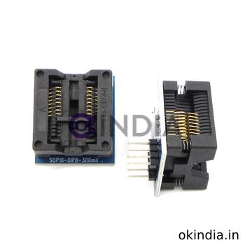 Bios Head Sop16 To Dip8 Adapter Wide 300Mil Soic16 To Dip8 Socket Programmer Adapter
