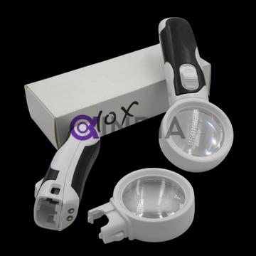 Lamp Magnifier 10X With 2 Led Lights Replaceable Magnifying Lens Handheld Magnifier 10X Detachable