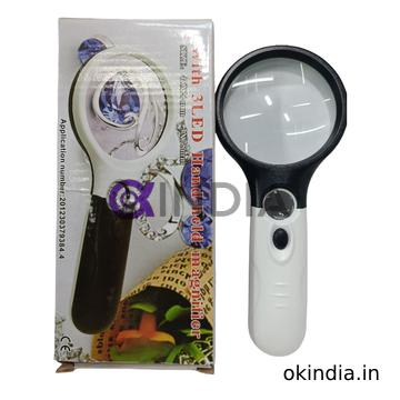 Magnifying Glass with 3 Led Light 3X and 45X Big Size Zoom